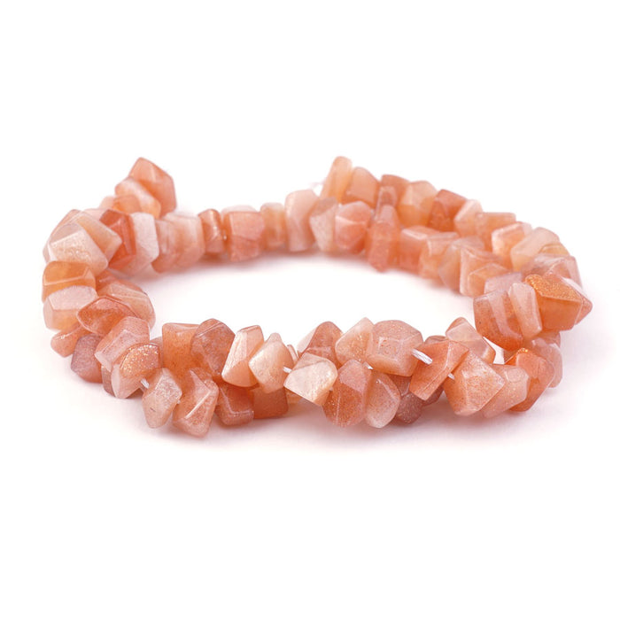 Sunstone Natural 8X10mm Freeform Nugget - 15-16 Inch