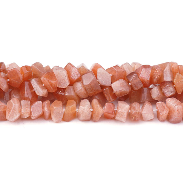 Sunstone Natural 8X10mm Freeform Nugget - 15-16 Inch