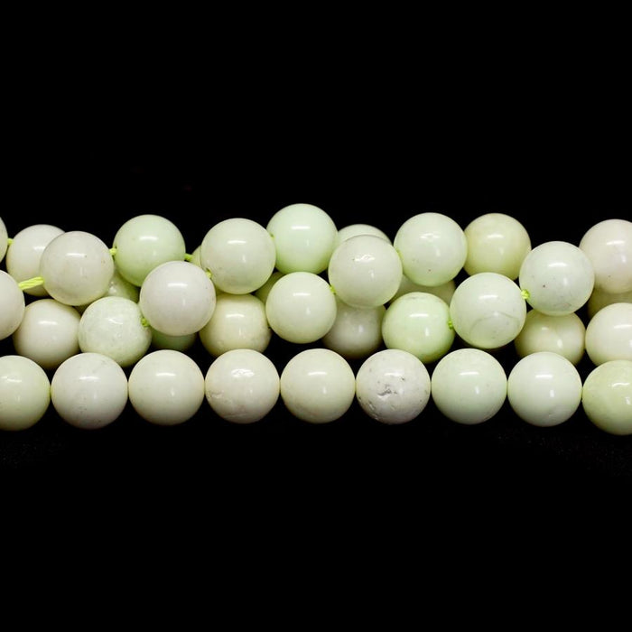 Australian Chrysoprase Lemon 10mm Round - 15-16 Inch