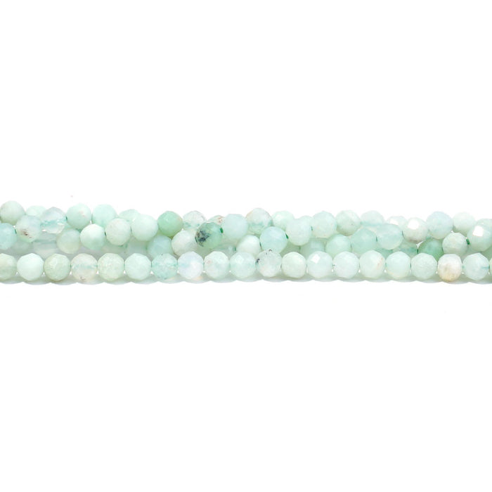 Australian Chrysoprase 3mm Round Faceted - 15-16 Inch