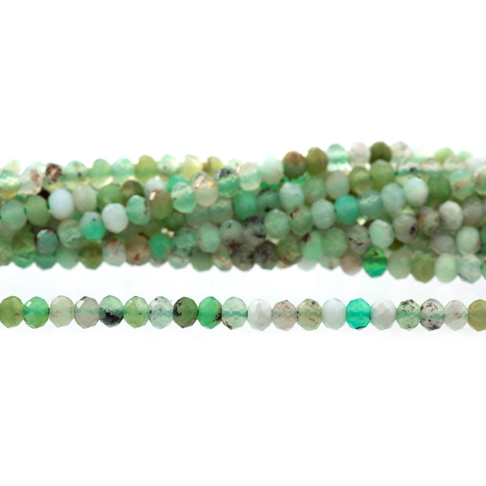 Australian Chrysoprase 3mm Rondelle Faceted - 15-16 Inch