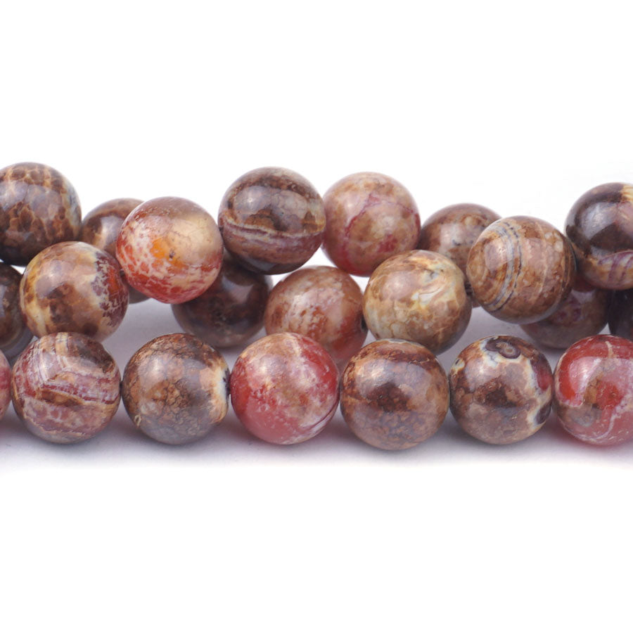 Ancient Cellar Red Agate 12mm Round - 15-16 Inch