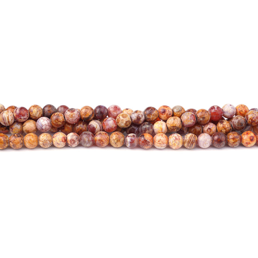 Ancient Cellar Red Agate 6mm Round - 15-16 Inch