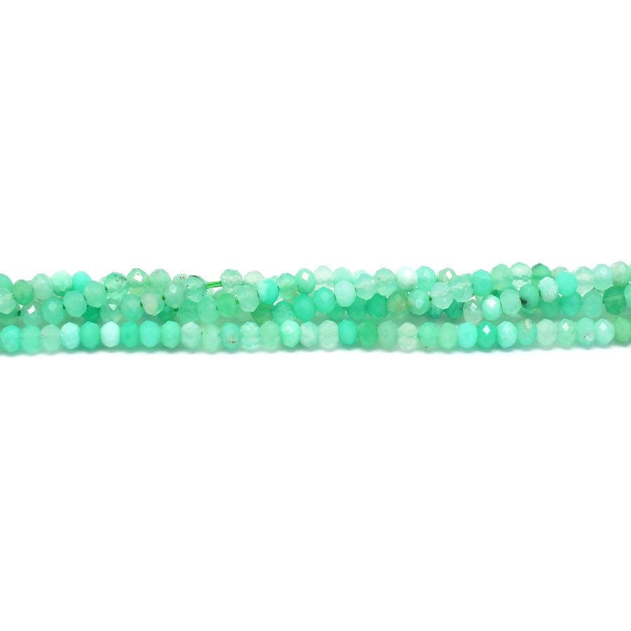 Australian Chrysoprase Faceted, A Grade 2x3mm Rondelle - 15-16 Inch
