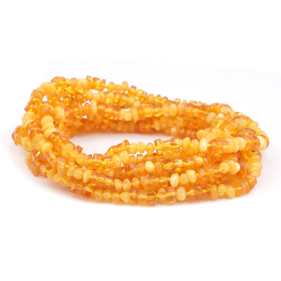 Amber 4X6-6X10mm Chip Faceted Golden/Yellow - 15-16 Inch Limited Editions
