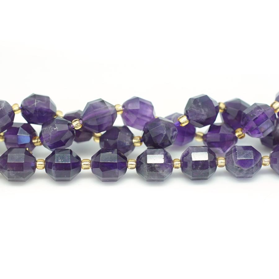 Amethyst Faceted 10mm Energy Prism - 15-16 Inch