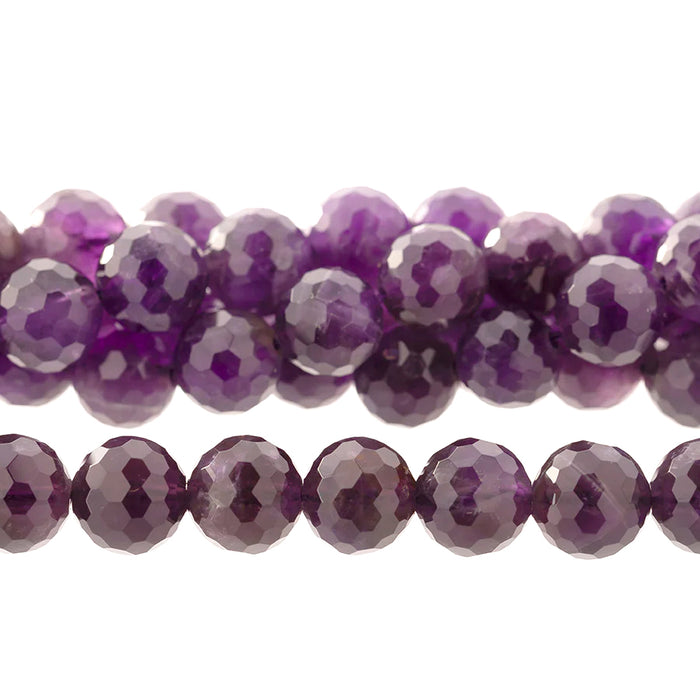 Amethyst 10mm Round Faceted - 15-16 Inch