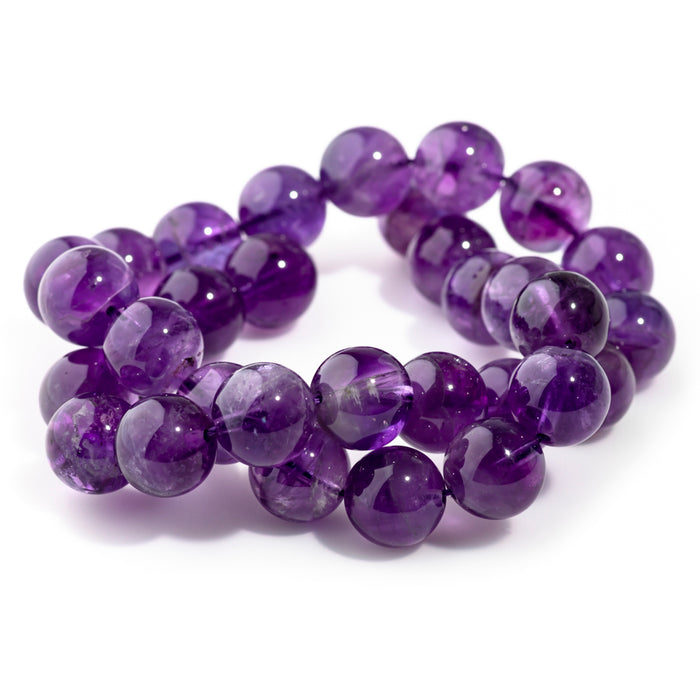 Amethyst 12mm Round 15-16 Inch