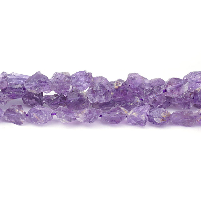 Amethyst 5X7mm-8X10mm Rough Nugget - 15-16 Inch