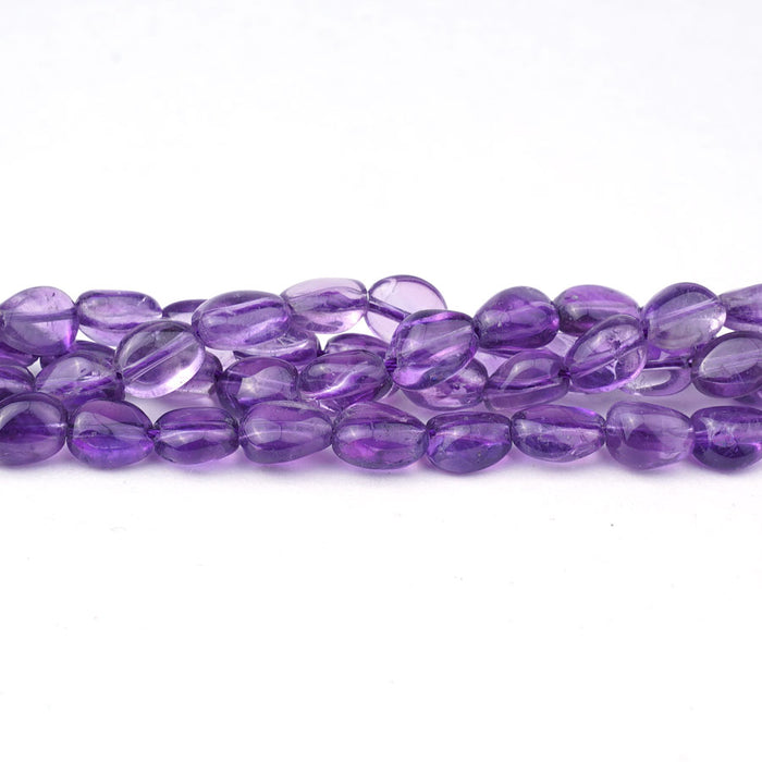 Amethyst 5X7-8X10mm Freeform Oval - Limited Editions - 15-16 inch