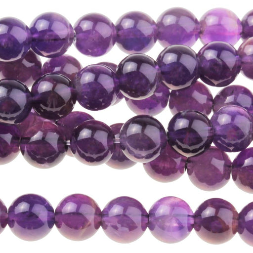 Amethyst 6mm Round 8-Inch