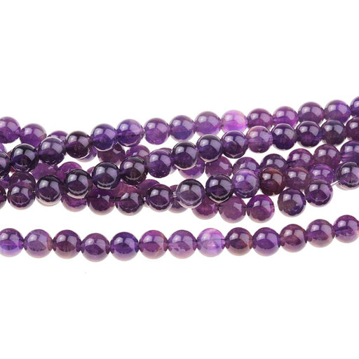 Amethyst 6mm Round 8-Inch