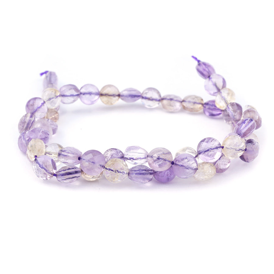 Ametrine 8mm Coin Faceted - 15-16 Inch