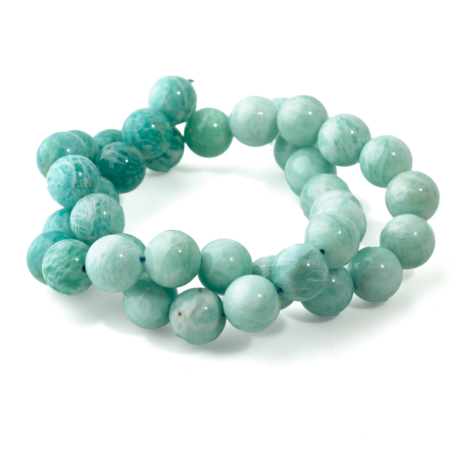 Amazonite 10mm Round Banded - 15-16 Inch