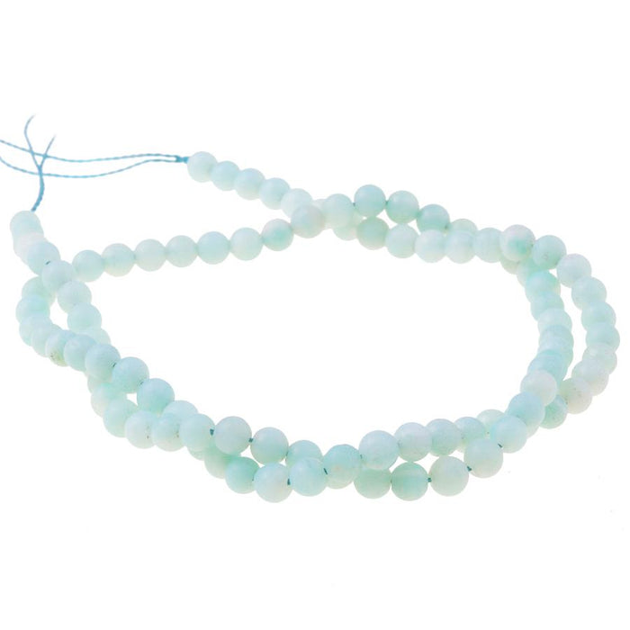 MATTE Amazonite (AAA) 4mm Round 15-16 Inch