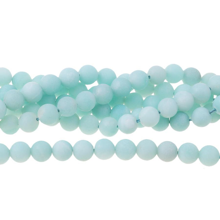 MATTE Amazonite (AAA) 6mm Round 15-16 Inch