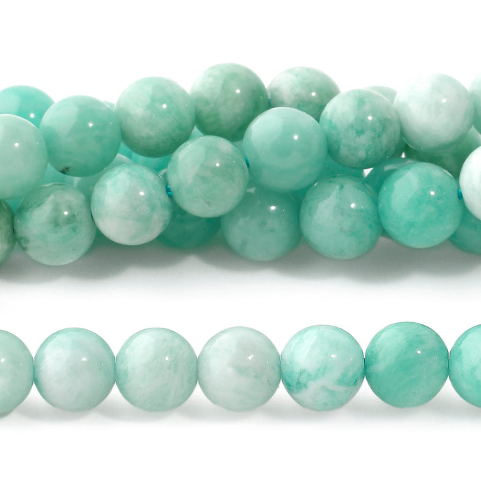 Amazonite 6mm Round Banded - 15-16 Inch