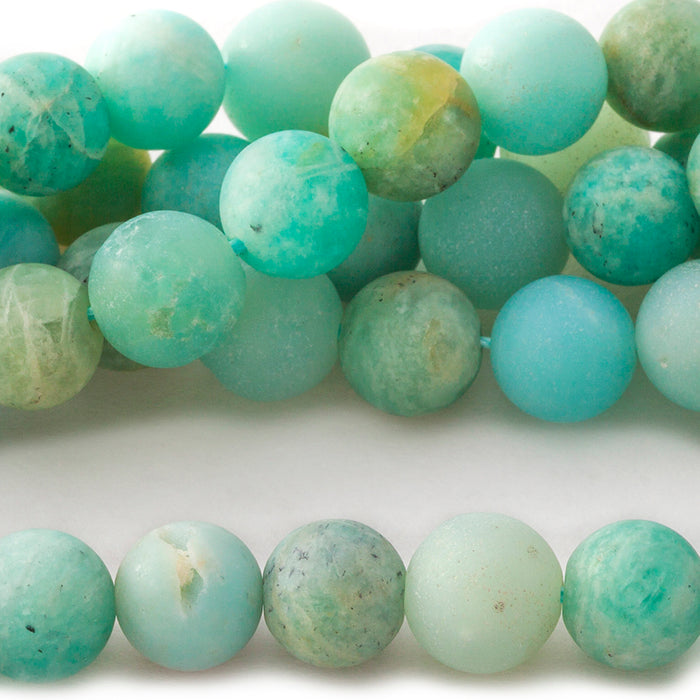 MATTE Amazonite 8mm Round - 8-Inch