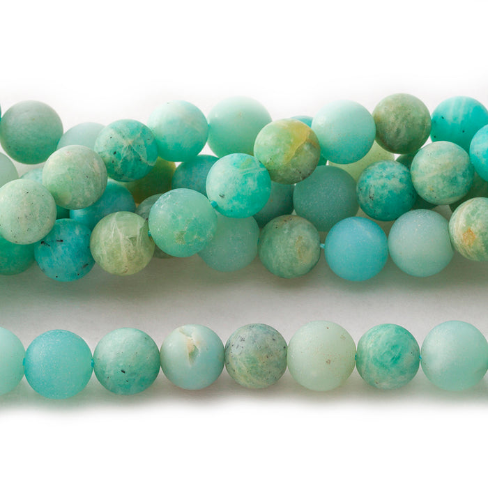 MATTE Amazonite 8mm Round - 8-Inch