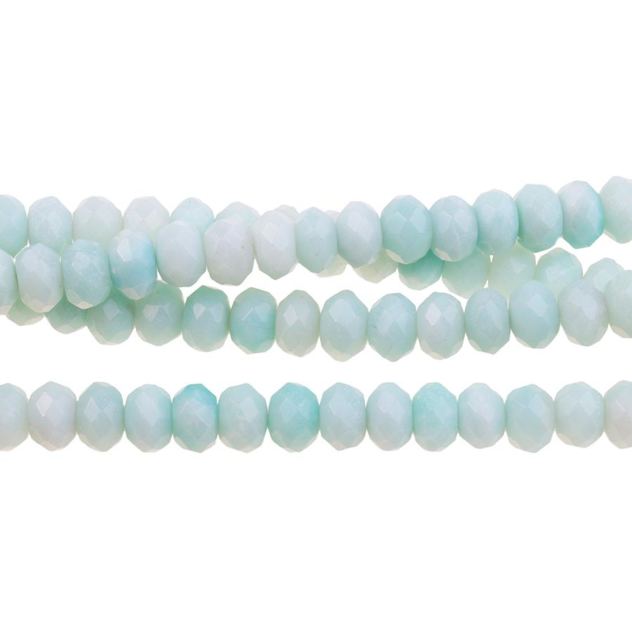 Amazonite 8mm Faceted Rondelle 8-Inch