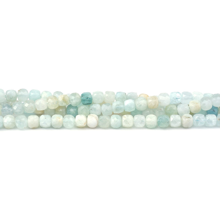 Aquamarine 4mm Faceted Cube - Limited Editions