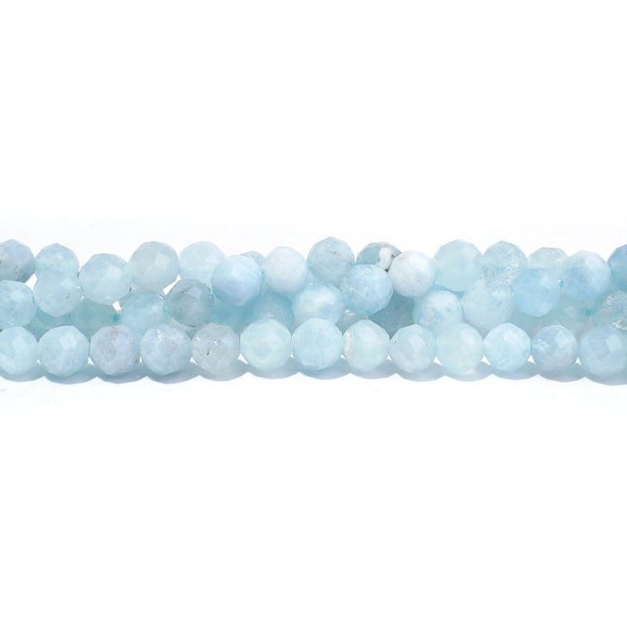 Aquamarine 4mm Faceted Round 15-16