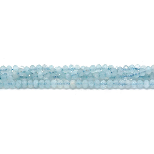 3x4mm Aquamarine  Natural Rondelle - dsPremier