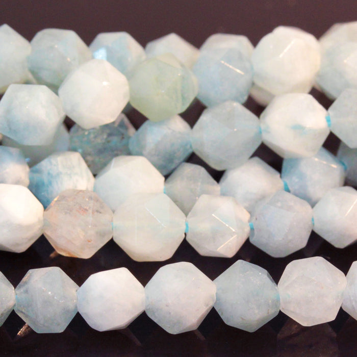 Aquamarine (multi) 6mm Star Cut Round 15-16 Inch