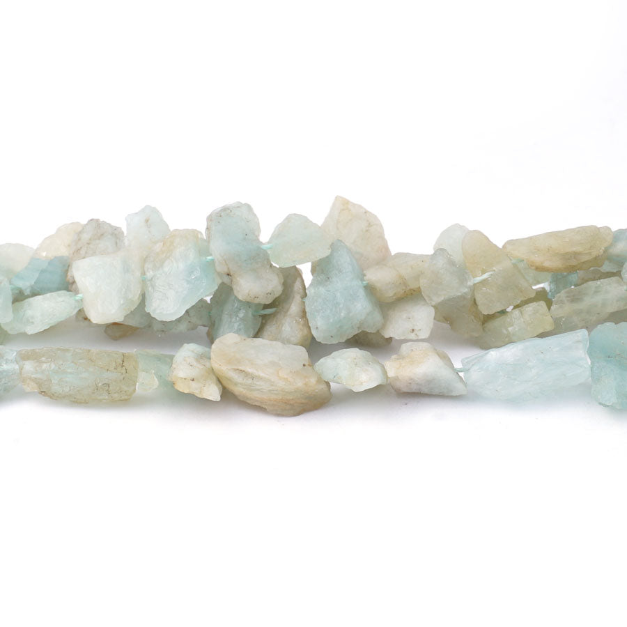 Aquamarine 8-10X10-20mm Rough Nugget SD LD - Limited Editions - 15-16 inch - CLEARANCE
