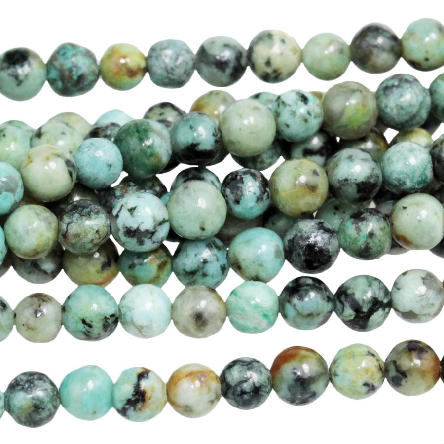 African Turquoise  4mm Round 8-Inch