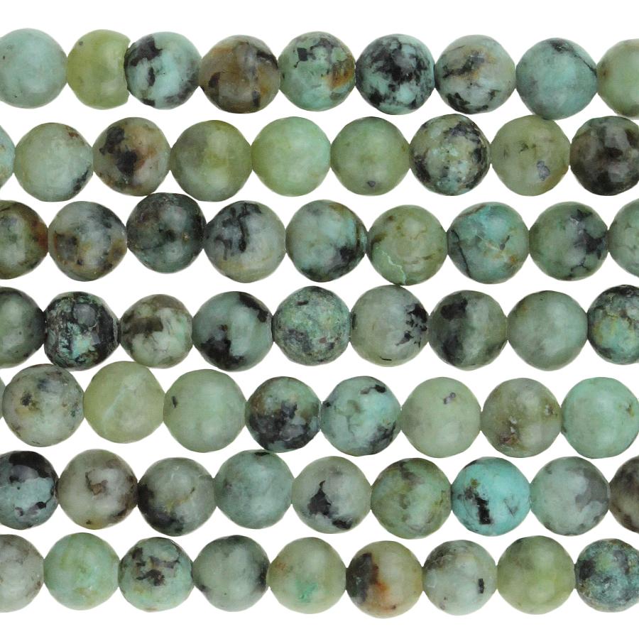 African Turquoise  4mm Round 8-Inch