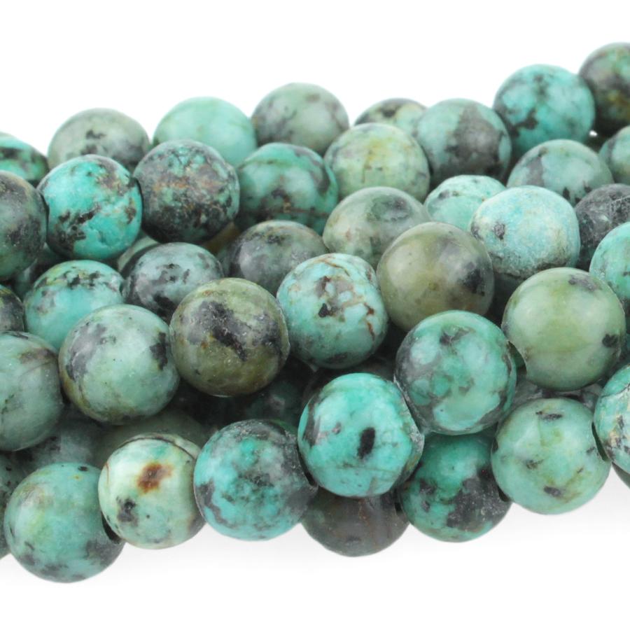 African Turquoise 8mm Large Hole Round 8-Inch