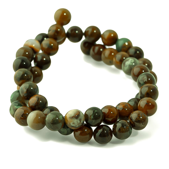 Australian Green Jade 8mm Round - 15-16 Inch