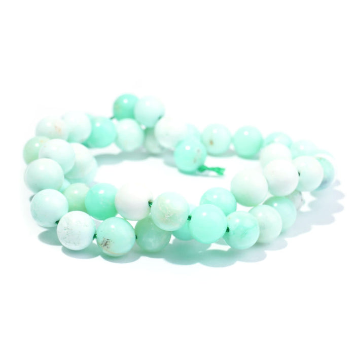 Australian Green Opal Light Green 8mm Round A Grade - 15-16 Inch