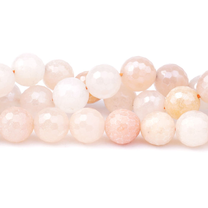 Aventurine 10mm Pink Plated Round Faceted - 15-16 Inch - CLEARANCE