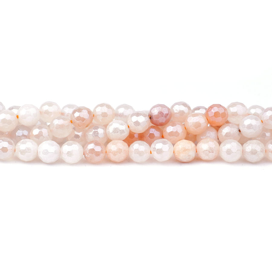 Aventurine 6mm Pink Plated Round Faceted - 15-16 Inch