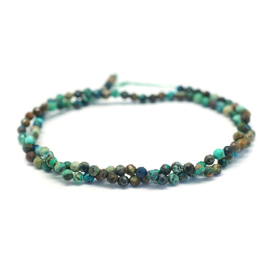 Azurite  3mm Faceted Round - 15-16 Inch