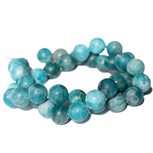 MATTE A Grade Blue Apatite 10mm Round 15-16 Inch