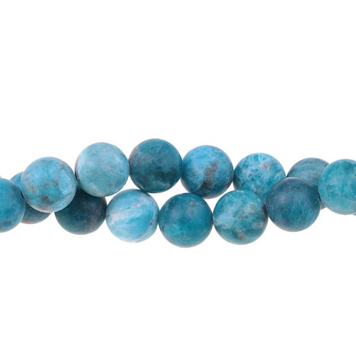 MATTE A Grade Blue Apatite 12mm Round 15-16 Inch