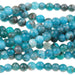 Blue Apatite 4mm Round 8-Inch