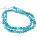 Blue Apatite 6mm Diamond Cut Faceted Coin 15-16 Inch