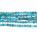 Blue Apatite 6mm Diamond Cut Faceted Coin 15-16 Inch