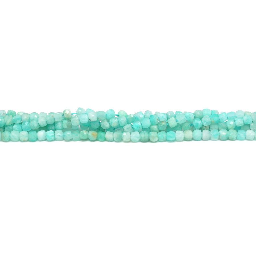Brazailian Amazonite 2mm Faceted Cube - 15-16 Inch