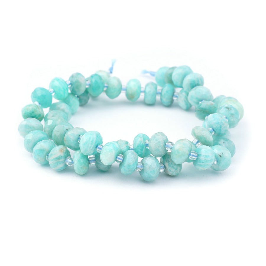 Brazilian Amazonite 5x8mm Rondelle Faceted - 15-16 Inch
