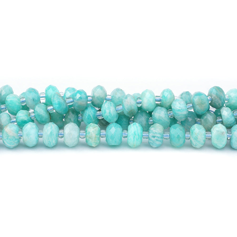 Brazilian Amazonite 5x8mm Rondelle Faceted - 15-16 Inch