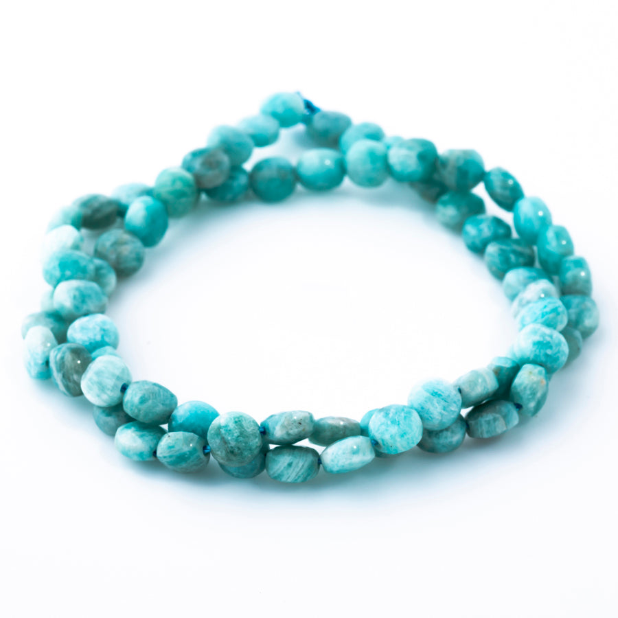 Brazilian Amazonite 6mm Coin Faceted - 15-16 Inch
