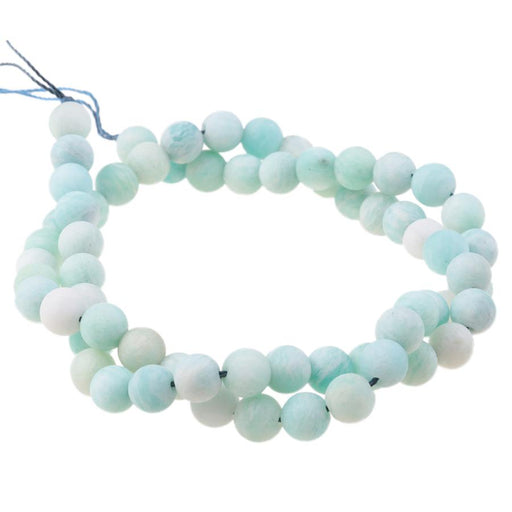 MATTE Brazilian Amazonite AAA Grade 6mm Round 15-16 Inch