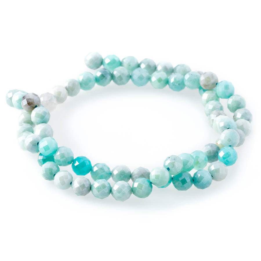 Brazilian Amazonite Plated 6mm Round Faceted - 15-16 Inch