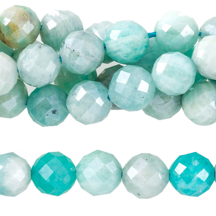 Brazilian Amazonite Plated 6mm Round Faceted - 15-16 Inch - CLEARANCE