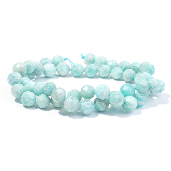 Brazilian Amazonite 8mm Round Faceted - 15-16 Inch - CLEARANCE